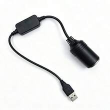Cable adaptador USB de 12V - Módulo de conexión de dispositivos electrónicos para vehículos, compatible con carga rápida y conexión de múltiples dispositivos - Diseño compacto, fácil instalación - Negro - Ver 2