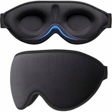 100% Light Blocking Sleep Masks For Men&Women-Zero Eye Pressure Mask |   3D Ergonomic Design Eye Movement And Eyelash Friendly, Ultra Comfortable Blindfold For Sleeping, Nap/Travel Essentials - Black-1pc - View 1