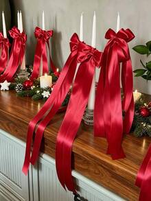 5/10/15/20 Packs Bow Decorative Ribbons, For Birthday Party, Holiday Candle Gift Box, Cake And Valentine's Day Decorations - View 3