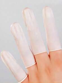 300/200/100pcs Disposable Latex Finger Cots, White Nail Protection Finger Sleeves, Suitable For Home, Professional Nail Salon Use; Non-Slip, Essential Nail Tool Accessory For Applying Nail Polish And Gel, Also Suitable As Gift, Essential For Tattooing And Nail Art, Prepare For Halloween - Multicolor - View 7