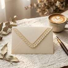 2/10/20pcs Lace Hollow Envelope Set With Self-Adhesive Wax Seal, High Quality Envelopes, Perfect For Wedding Party Invitations, Christmas Cards, Holiday Invitations - Cut-out Envelope Set - View 8