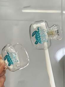 Cute Fashionable Toothbrush Holder, Home Family Toothbrush Rack, Travel Dust-Proof Protection, Home And Travel Dual-Use Storage, Portable, Toothbrush Holder Protector, Suitable For Home And Travel Use, Travel Toothbrush Holder, Cute Toothbrush Holder, Toothbrush Storage Holder, Home Storage, Travel Essential, Cute Design, Fashionable Storage - Multicolor - View 2