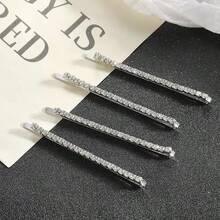 Rhinestone Hair Clips - Silver (1/5pcs), Claw Clips - Multicolor - View 3