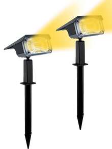 POSE UP 1/2/4/6pcs Solar Spotlights 38LED Outdoor Solar Flood Lights IP68 Waterproof Landscape Lighting Adjustable Solar Garden Lights With Auto On/Off Sensor Suitable For Yard Lawn Patio Villa Path Driveway And Holiday Decoration - Black and White - View 16