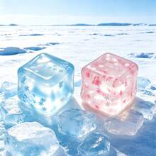 1pc Portable Blue Snowflake Ice Cube Maltose Squishy, Crystal Clear Slow Rebound Squeeze Stress Relief Toy, Time-Killing Gadget, Suitable For Children, Teenagers And Adults As A Universal Gift - Multicolor - View 6