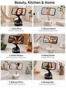 huaxunyuan Magnetic Car Phone Holder Vacuum Suction Cup Dashboard Mount Anti-Shake Phone Stand Compatible With IPhone Navigation - Multicolor - View 2