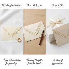 2/10/20pcs Lace Hollow Envelope Set With Self-Adhesive Wax Seal, High Quality Envelopes, Perfect For Wedding Party Invitations, Christmas Cards, Holiday Invitations - Cut-out Envelope Set - View 3
