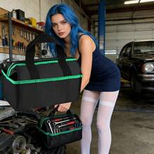 Upgraded (35.81 Cm) Tool Bag Organizer - No Tools Included, 14.1 Inch Toolbox, Multi-Compartment And Pocket Design, Zipper Closure - Thickened Structure, Suitable For Electricians, Plumbers, Daily Repairs, Industrial And Home Renovation,Travel Essential - Multicolor - View 6