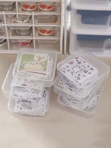 1/5 buah Kotak Penyimpanan Manik-Manik Plastik Transparan Mini, Cocok Untuk Mengumpulkan Barang-Barang Kecil, Manik-Manik, Perhiasan, Kartu Nama, Potongan Permainan, Stiker, dan Kerajinan Tangan - Clear - View 3