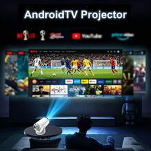 2026 Upgraded HY300 Mini Portable Projector, Smart Projector With Android System, Short Throw, WiFi6 + BT5.0, Native 1080P, Support/Decoding 4K, Suitable For Outdoor Camping And Home Heater - Hy300 - View 4