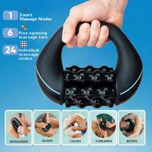 Handheld Electric Muscle Relaxation Massage Roller, 3-Speed Adjustable, Ergonomic Fascia Relief Tool, Home Fitness Shoulder Neck Leg Massager, Relief Roller, Handheld Body Roller #GLOBAL PICKS - View 2
