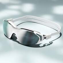 Unisex Anti-Fog Wide View Swimming Goggles For Adults, Silver - Multicolor - View 9