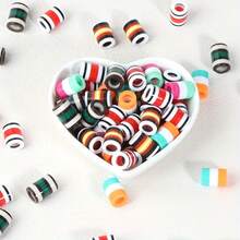 50pcs 10*13mm Vibrant Resin Cord Ends - Large Hole Plastic Cord Tips, Suitable For Hoodie Drawstrings, Pants Drawstrings, Shoelaces And Fashion Decoration - Multicolor - View 8