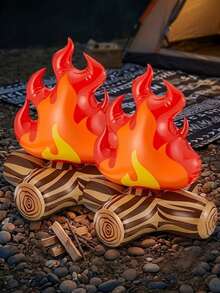 An Inflatable Flame Perfect For Decorating Camping Parties, Suitable For Both Indoor And Outdoor Use, A Simulation Campfire Perfect For Setting, And An Excellent Holiday Gift,Camping,Camping Decor - Multicolor - View 11