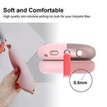 Apple Slime 硅胶保护壳，兼容 Airpods Max - 柔软硅胶套，防水、防尘、防指纹、防刮擦 360° 全方位保护，硅胶耳罩套，硅胶头带套，硅胶头带垫，硅胶便携包，柔韧的硅胶材质，舒适、耐用、易清洁，多种颜色可选，馈赠佳品 - 彩色 - 查看 7