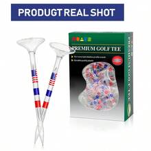 83mm Clear PC Cup Golf Tee With US Flag Printing, Transparent Flag Printed Golf Ball Holder Tee, Durable Golf Training Accessory - A - View 9