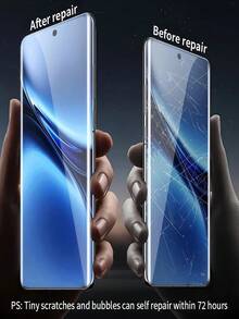 5Pcs HD Hydrogel Soft Film Full Coverage Screen Protector Compatible With Motorola Edge 30/40/50/60 Pro Fusion/ 6/7/8/9/10 Scratch Automatic Repair High Definition Glossy Surface, Automatic Adsorption, Easy To Install Explosion Proof And Scratch Resistant Support For Fingerprint Unlocking (NOT GLASS) - Clear - View 6