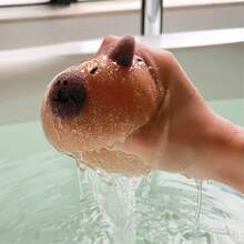 1 pièce Éponge de bain mignonne en forme de capybara, brosse de bain exfoliante douce, boule de bain en mousse en forme d'animal amusant, indispensable pour les filles et les étudiants en dortoir, accessoires de bain pour enfants et adultes, éponge en filet africain, gant exfoliant, accessoires de douche - Multicolore - Voir 3