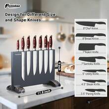 Magnetic Holder Stand, Black Stainless Steel Magnetic Block Without Knives, Powerful Magnet Rack Strip Kitchen Counter - Multicolor - View 3