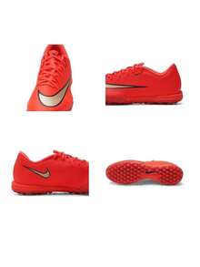 Nike Men's Football Shoes VAPOR 17 ACADEMY TF 26 Summer New Turf Football Shoes IO5002-600 - Red - View 9