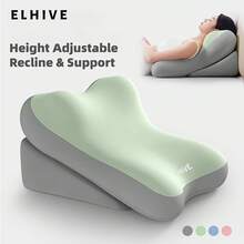 Care Cushion, Memory Foam Backrest Cushion For Sitting Up In Bed, Two-Piece Adjustable Bed Wedge Pillow, Comfortable Reading Support Pillow For Back And Neck, Multifunctional Lumbar Cushion For Gaming And Relaxation, Non-Slip Heightening Cushion - Two-tone Gray - View 7