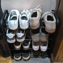 1pc Multi-Layer Metal Shoe Rack, Shoe Storage Organizer, Suitable For Entryway, Bedroom, Door Side Small Storage - Multicolor - View 7