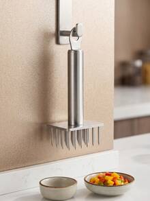 Thickened 304 Stainless Steel Automatic Spring-Back Meat Tenderizer. Meat Softener. Needle Matrix Cuts Meat Fibers Without Flattening Meat, Locks In Juices; Marinating Efficiency Increased 5 Times, Shortens Cooking Time And Prevents Meat Shrinkage Under Heat. Suitable For Tenderizing And Pre-Treating Beef Steak, Pork Chop, Chicken Breast And Other Meats - Multicolor - View 8