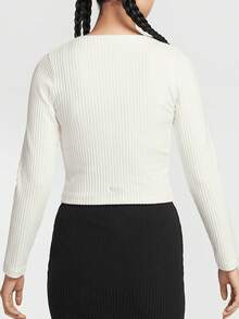 Nike/Authentic New Women's Knitted Zip-Up Cropped Slim Fit Sweater HV8459-133 - HV8459-133 - View 2