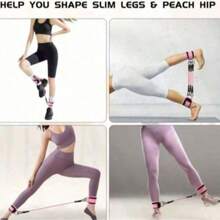 6pcs Fitness Ankle Resistance Band Set, Adjustable Ankle Straps With 3 Resistance Tubes, Portable Hip, Leg, Glute Workout Training Equipment For Home Gym - Multicolor - View 2