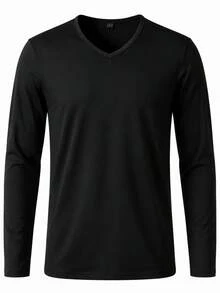 ALTZTAR Men's V-Neck Long Sleeve T-Shirt 2pcs - Multicolor - View 6
