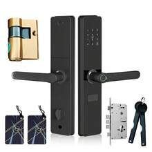 Smart Door Lock, Keyless Entry Smart Lock, Fingerprint Door Lock With Handle, App Control & Mechanical Key Backup, 5-In-1 Entry Front Door Lock Set, Electric Door Knob For Front - Black - View 8