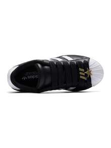 Adidas Women's SUPERSTAR ST W 26 Summer New Thick Sole Loafers Casual Shoes JR7444 - Black/White - View 9