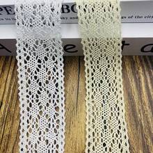 4.2cm Beige Lace Trim, Cotton Crochet Lace, Suitable For Sewing Crafts, Gift Wrapping, Wedding Dress Applique Decoration And Other Uses, Fabric For Sewing, Halloween Craft Materials, Ribbon Fabric, Craft Supplies - Multiple Styles - View 9