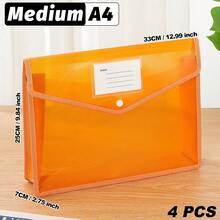 A4/B5/FC Back-To-School Must-Have | Transparent Snap-Button Expanding File Bag,Multi-Color Durable PP Accordion Pocket,Lightweight Waterproof Organizer For Students&Office,Cute Stationery Storage For Campus,Daily Commute, Study Group,Travel - Landscape - View 11