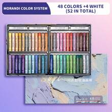 48 Colors Soft Oil Pastels Set, Macaron Crayons With Paper & Scraper, DIY Art Supplies For Kids, Drawing & Coloring, First Day Of School - Multicolor - View 15