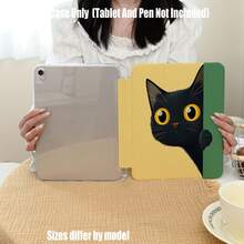 Cat Pattern Tablet Protective Case, Tri-Fold High Transparency Acrylic With Pen Slot Protective Case. Tablet Protective Case Features: Tri-Fold Stand Design, Smart Sleep/Wake, Full Coverage Protection, Skin-Friendly Frame Material, Airbag Anti-Drop Frame, Multi-Angle Stand, Built-In Pen Slot, Precise Cutouts, Lightweight And Portable. - Multicolor - View 9