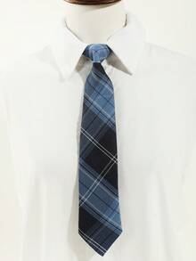 2件組 格紋蝴蝶領結與領帶套裝 學生JK制服配件 - 彩色 - 查看 2