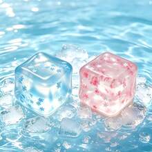 1pc Portable Blue Snowflake Ice Cube Maltose Squishy, Crystal Clear Slow Rebound Squeeze Stress Relief Toy, Time-Killing Gadget, Suitable For Children, Teenagers And Adults As A Universal Gift - Multicolor - View 4