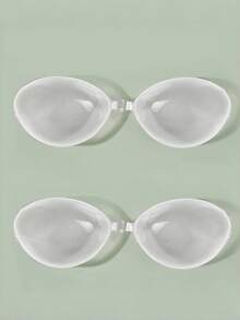 1 Pair Silicone Breast Pads - Designed For Small Breasts, Invisible And Seamless Push-Up; Waterproof And Sweat-Resistant, Strapless With Self-Adhesive Backing; Suitable For Summer Outfits And Wedding Dresses - Multicolor - View 4