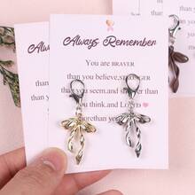 14pcs Fashionable Elegant Bow Keyring Set With Encouragement Theme Pocket Hug Cards, Pocket Hug Gift Pack. Ideal Small Gifts For Breast Cancer Awareness Month. Suitable For Women's Awareness Gifts, Hope Ribbon Decoration, Friendship Gifts, Christmas Gifts, Encouragement Small Gifts, October Pink Theme Decoration. For Your Female Friends Who Need Support And Affirmation. - Multicolor - View 5