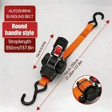 2pcs Orange Retractable Ratchet Tie Down Straps,Polyester Webbing With Steel Ratchet,Self Locking Auto Wind Quick Release,Adjustable Length Lightweight,Suitable For Truck Trailer Motorcycle Cargo Securing,Anti-Rust Coating Durable All-Weather Use - Telescopic Ratchet Strap - View 5