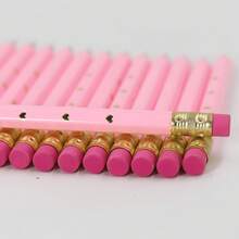 12 /27Pieces Bridal Shower Pencils Half Golf Pencils With Erasers Pre Sharpened 4 Inch 2 HB Mini Hexagon Wedding Pens For Bridal Shower Favors Office(Pink, - B-Pink - View 4