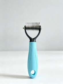 Double-Sided Bristle Pet Grooming Brush, Long Hair Dog & Cat Deshedding Comb, Easily Remove Hair Knots, Tangles And Loose Fur, Non-Slip Handle Large Pet Shedding Cleaning Tool - Multicolor - View 11