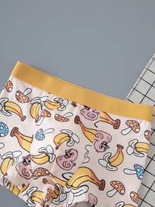 4pcs/Pack Celana Dalam Anak Laki-laki, Celana Boxer Musim Panas yang Nyaman, Lembut, dan Bermotif Cetak - MultiWarna - View 3