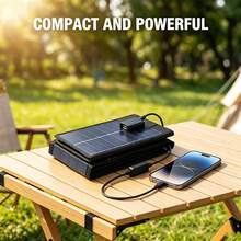 Portable Foldable Solar Panel Charger, Monocrystalline Solar Cells, 4W-16W Multiple Power, Outdoor Solar Charger For Phone, Camping Gear - Black - View 3