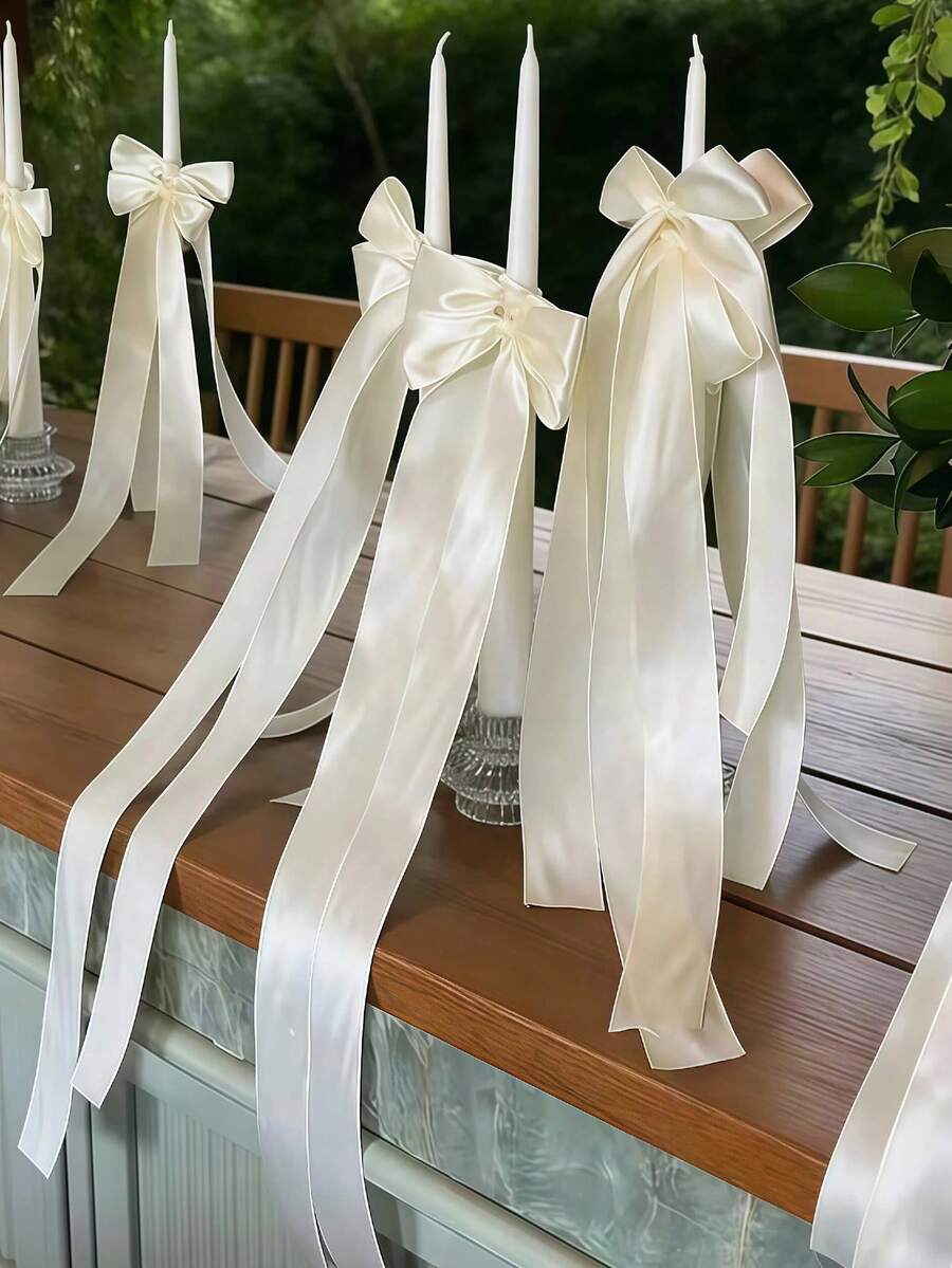5/10/15/20 Packs Bow Decorative Ribbons, For Birthday Party, Holiday Candle Gift Box, Cake And Valentine's Day Decorations - View 1