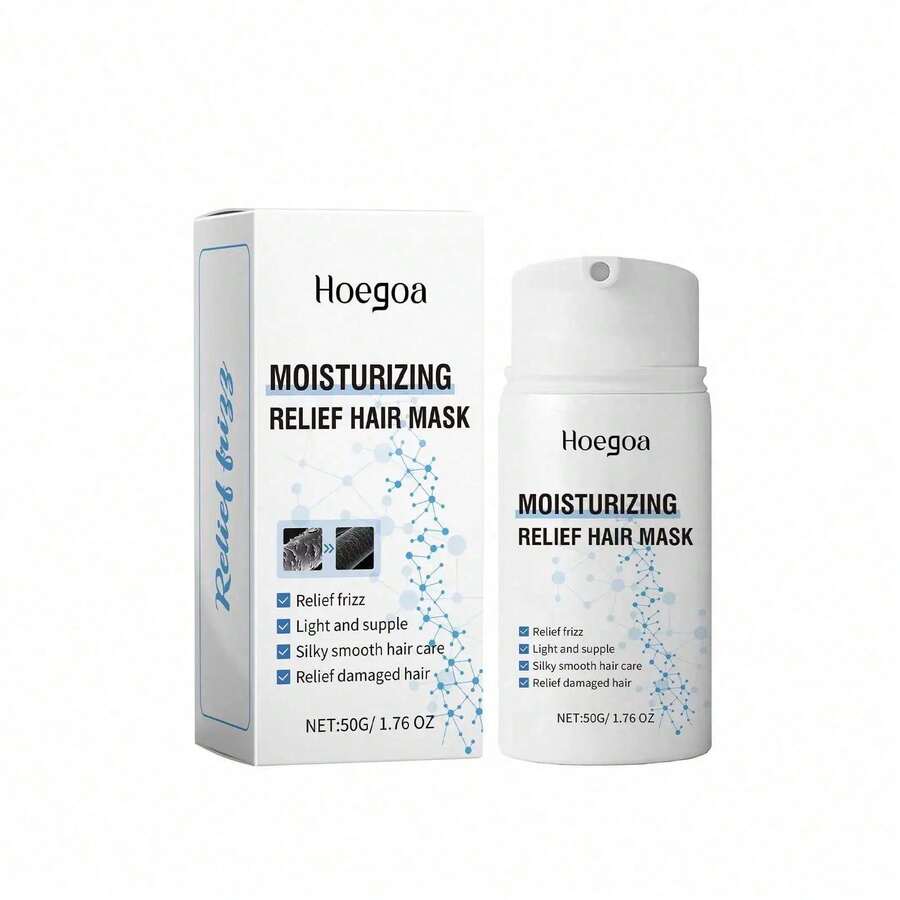 1G9J Mascarilla capilar Hoegoa para reparación del cabello, nutritiva, hidratante, cuidado capilar, esencia suave y esponjosa ABNH - 1 - Ver 1