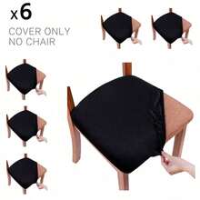 Stretch Soft Velvet Chair Seat Slipcover, Removable Washable Dustproof Chair Cushion Protector, Universal Seat Pad Cover Suitable For Kitchen, Dining Room And Hotel - Multicolor - View 12