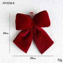 1pc Festive Atmosphere Giant Velvet Christmas Bow, Outdoor Wall Door Decoration - Multi-color - View 7