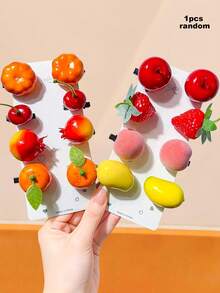 10/4/1pc Multi-Style Fruit Hair Clips, Durable And Non-Damaging, Cute Hair Accessories - Suitable For Girls And Women, Daily Wear, School, Vacation, Dates - Multicolor - View 17